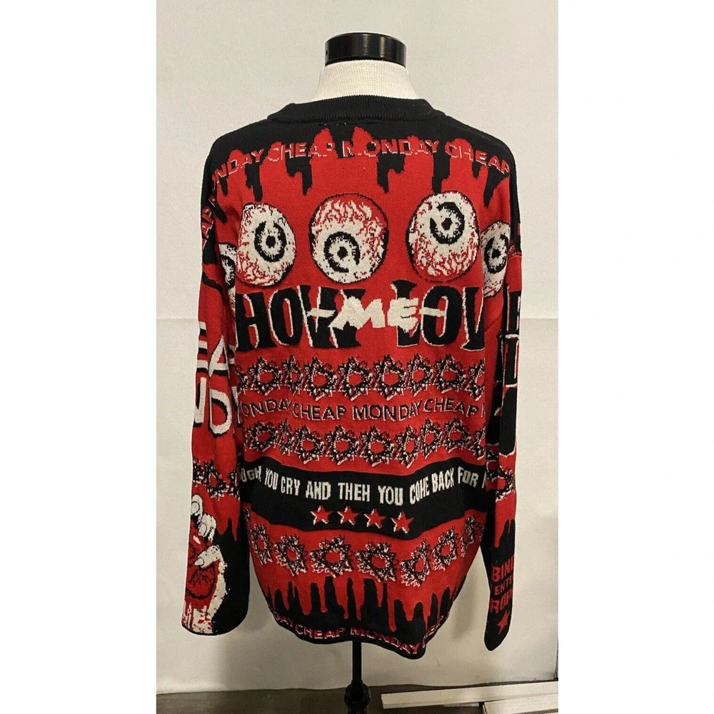 Cheap Monday Unisex‎ Medium Stranger Than Fiction Knit Show Me Love Sweater